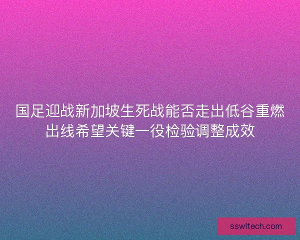国足迎战新加坡生死战能否走出低谷重燃出线希望关键一役检验调整成效